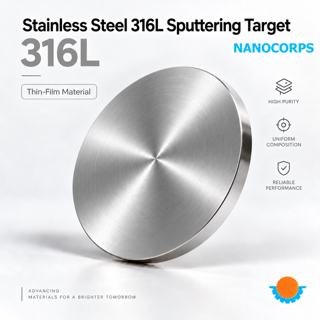 SS316L Stainless Steel Sputtering Target