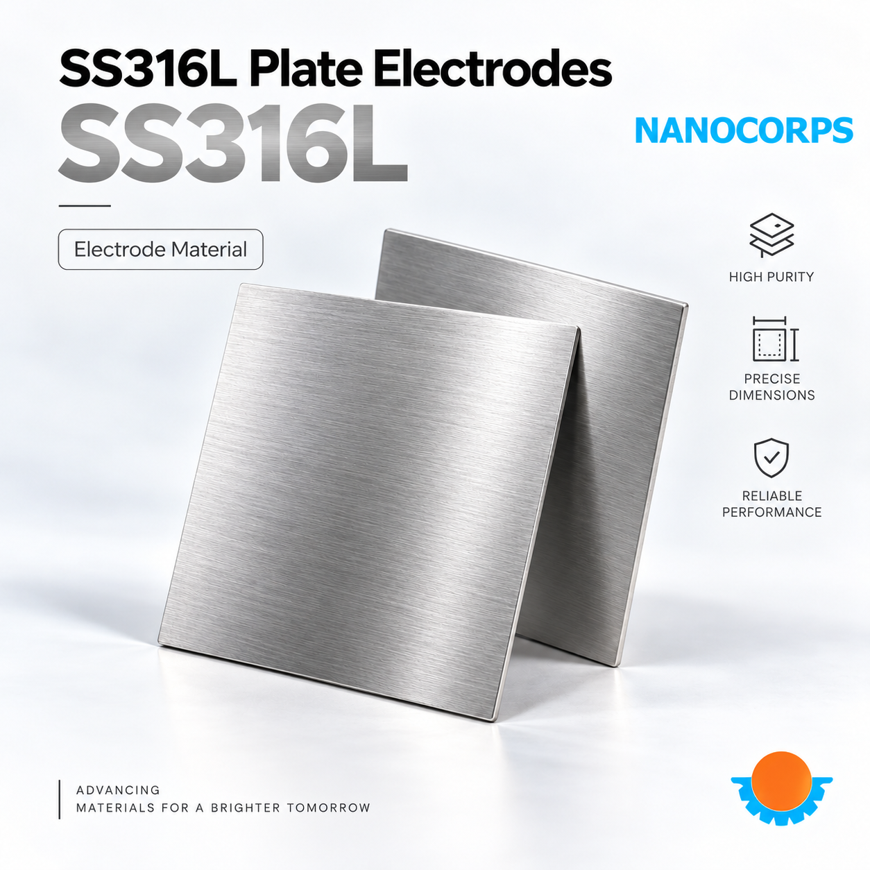 SS316L Plate Electrodes
